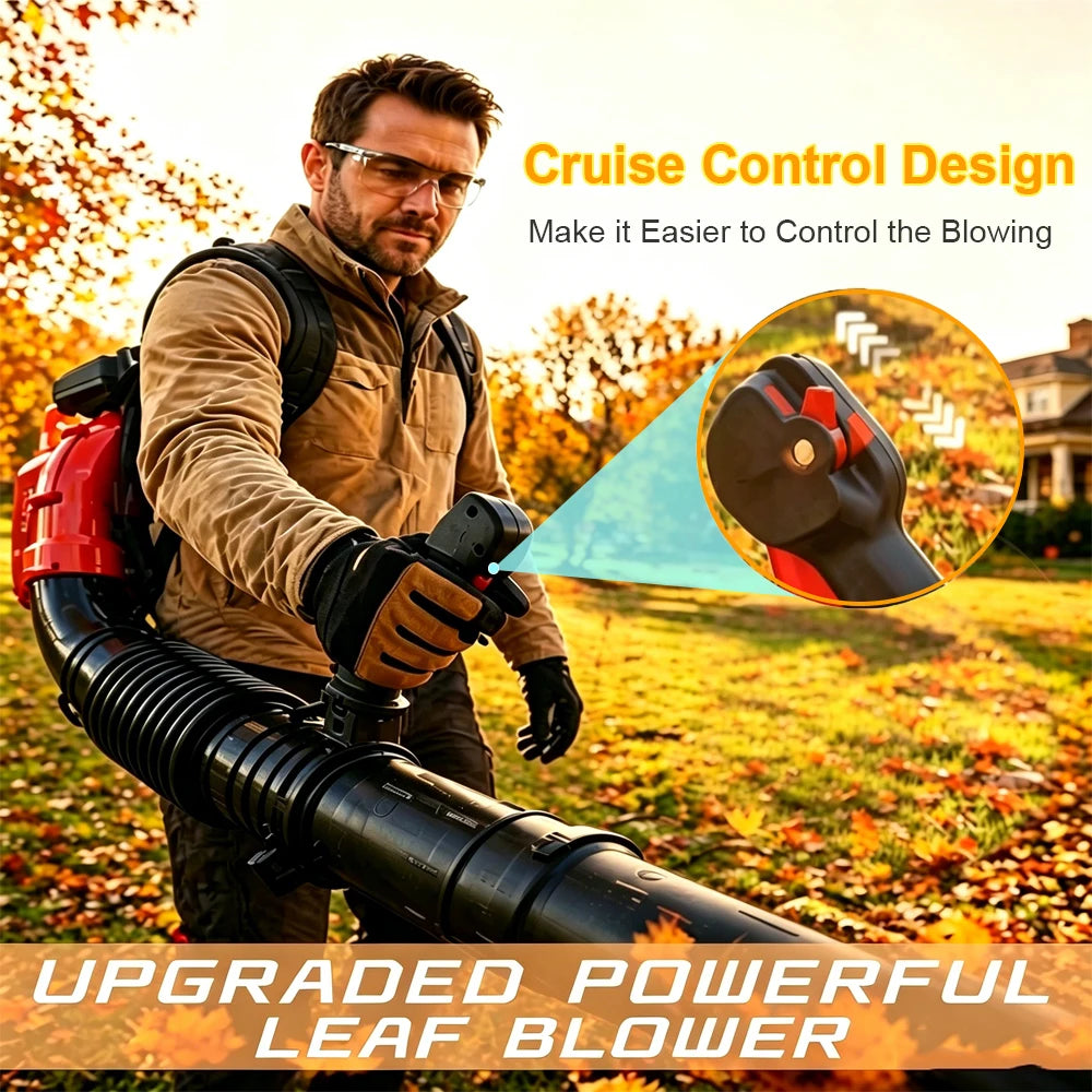 Professional Gas Powered Backpack Leaf Blower Heavy Duty Yard Work