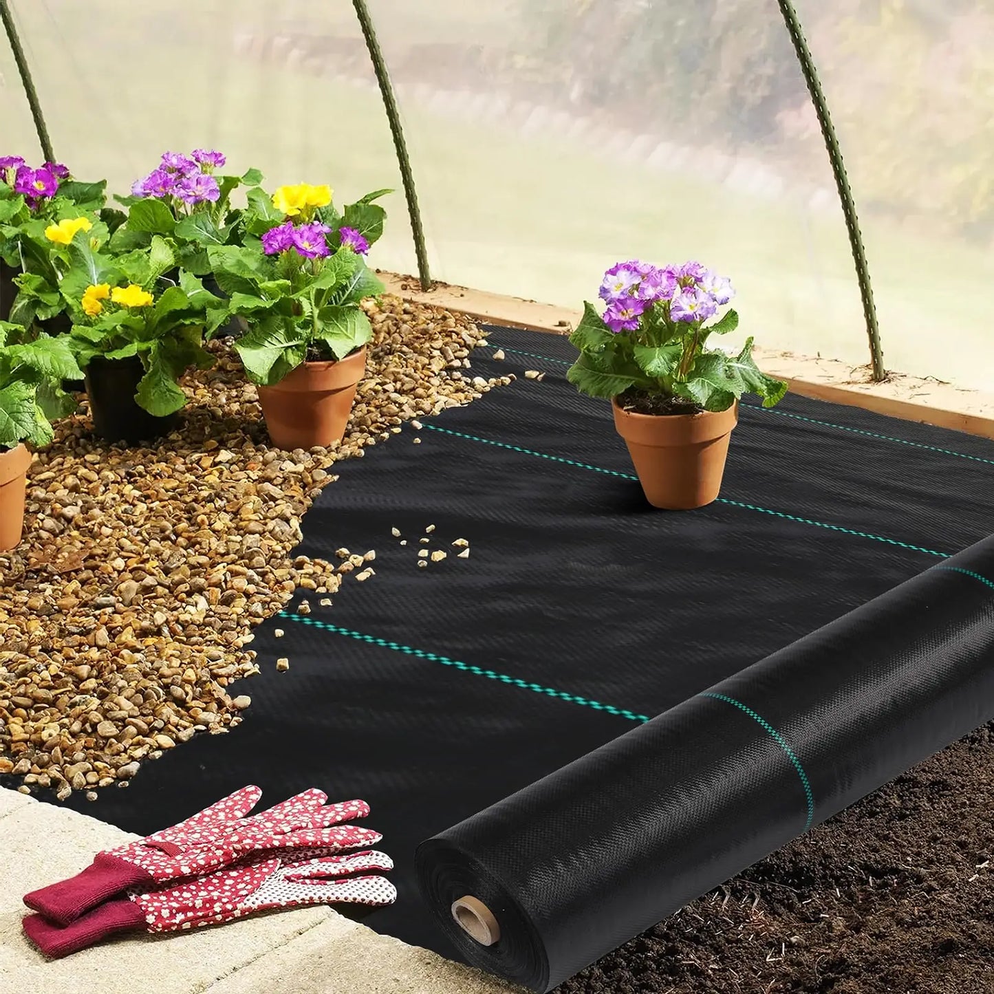 HiMISS Weed Barrier Landscape Fabric Heavy Duty Weed Block