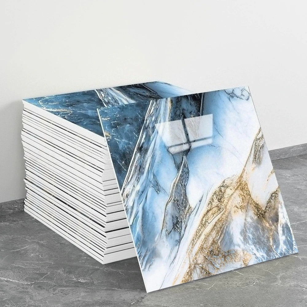 PVC Marble Wall Sticker Self Adhesive Tile Bathroom Kitchen Decor