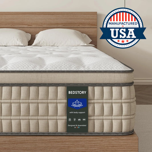 BedStory Hybrid Gel Memory Foam Mattress With Pocket Spring