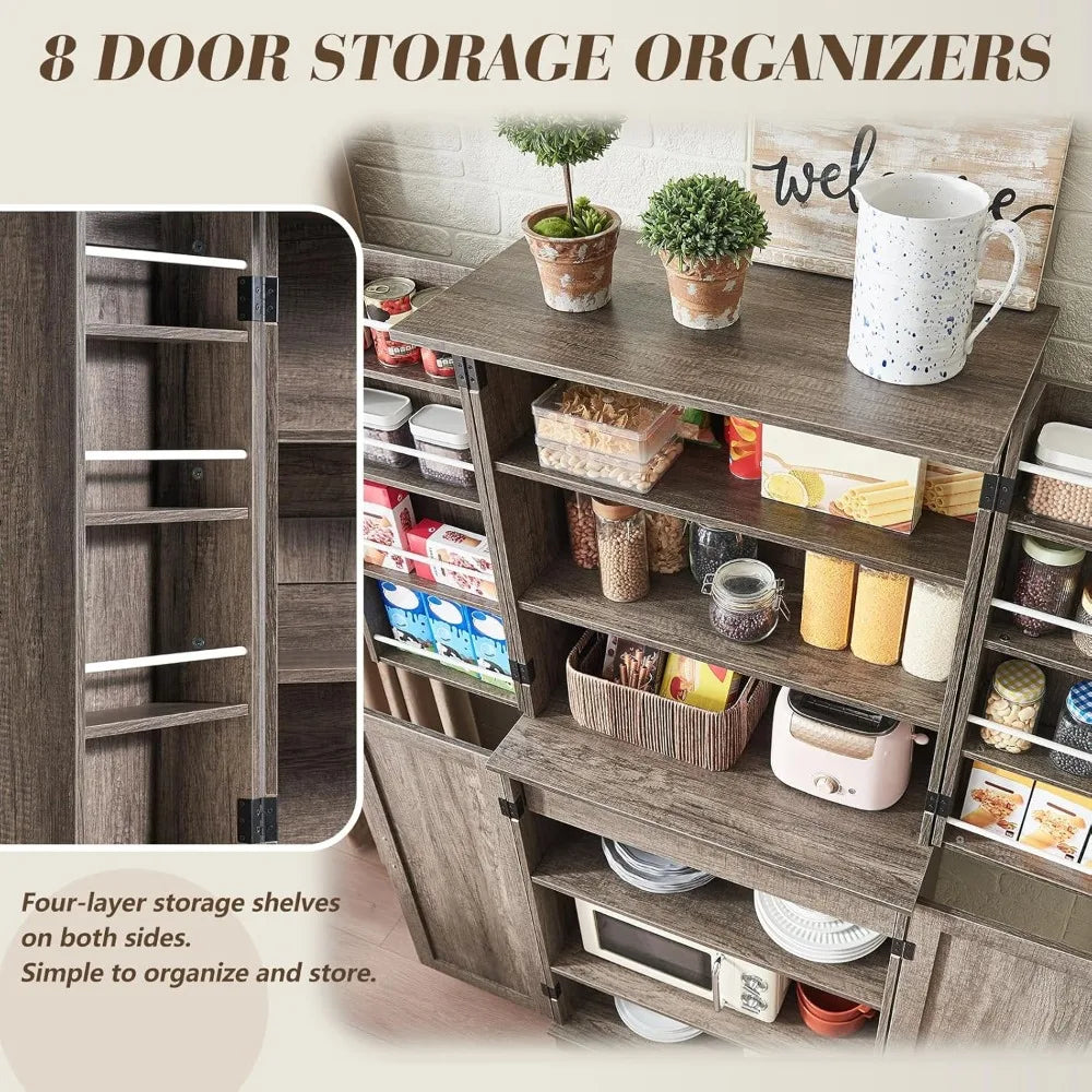 Big Boss Home And Garden Tall Farmhouse Pantry Cabinet