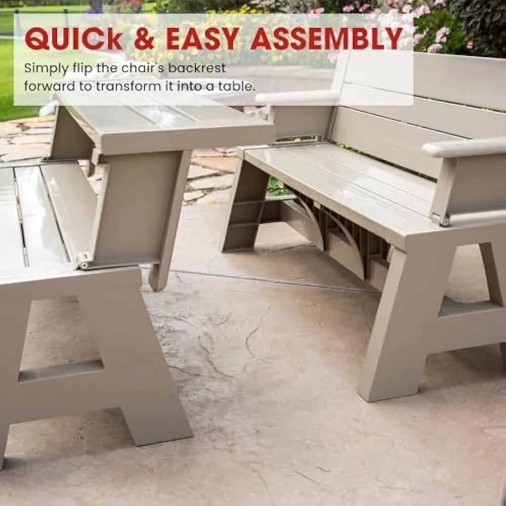 RBXC Gen One Outdoor Convertible Bench To Picnic Table