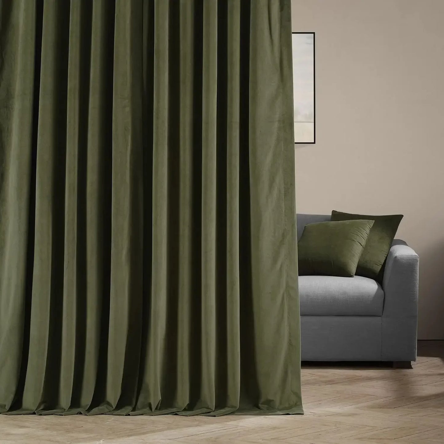 XMSJ Velvet Thermal Blackout Curtains For Living Room