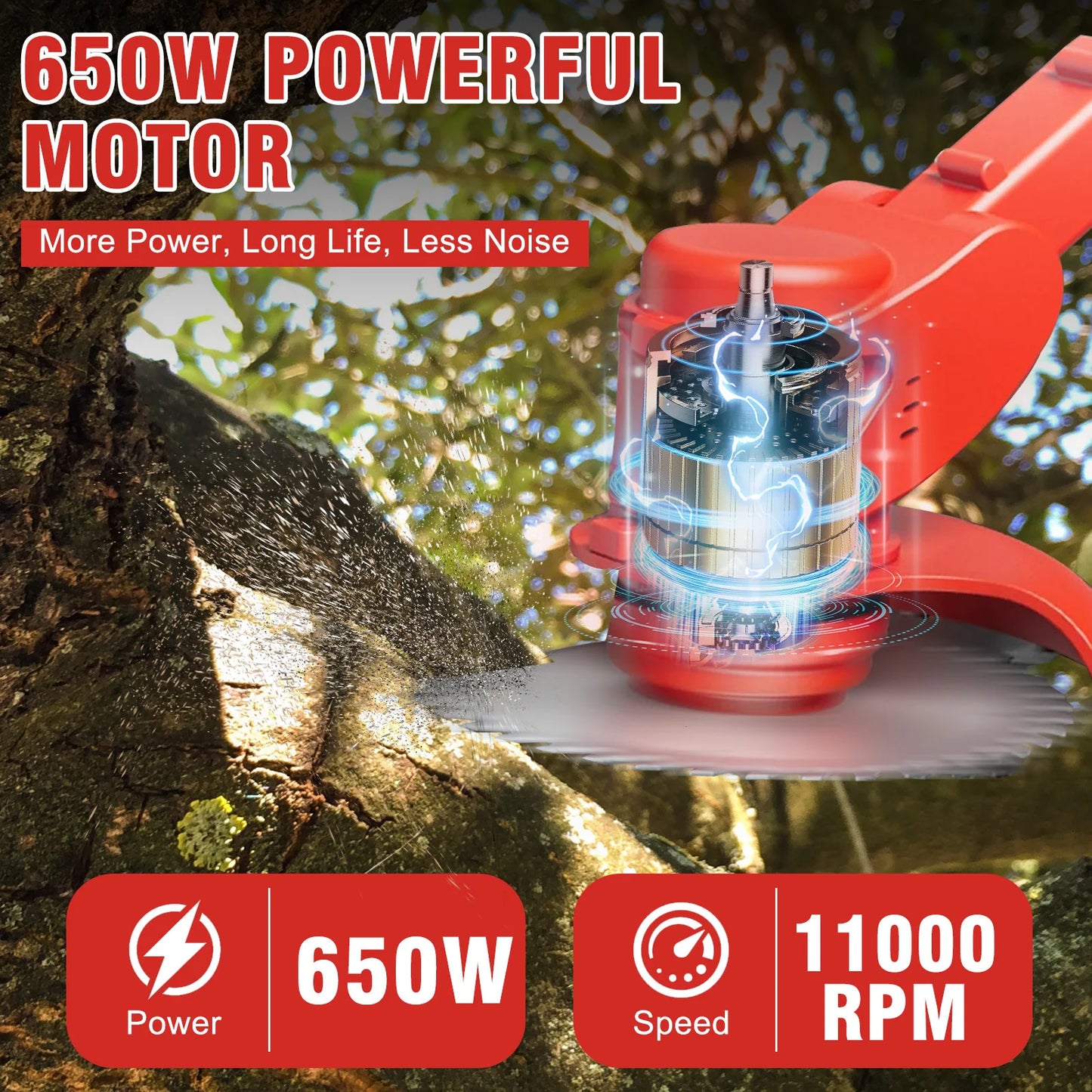 21V Cordless Weed Wacker Trimmer With Wheel 3 In 1 Brush Cutter