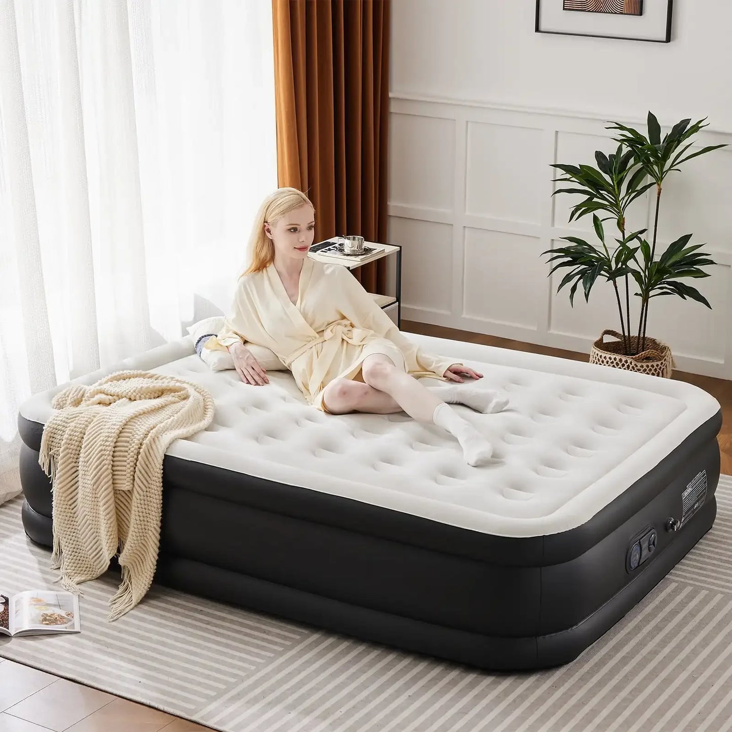 XMSJ Air Mattress with Built In High Capacity Pump