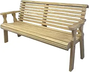 Dafify Amish Outdoor Roll Back Bench Heavy Duty Patio