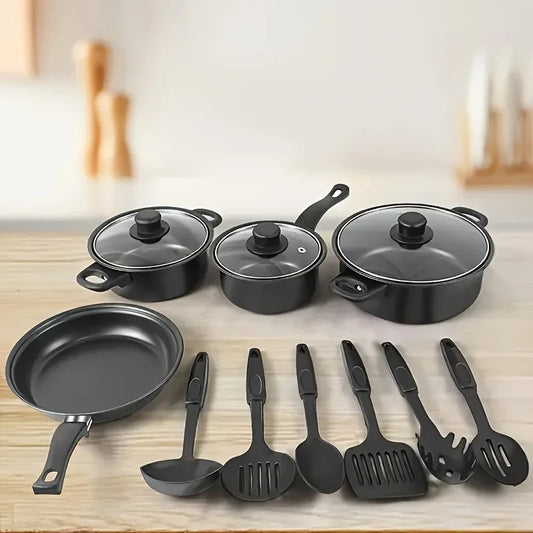 AEHOME Nonstick Stainless Steel Cookware Set With Pots And Pan
