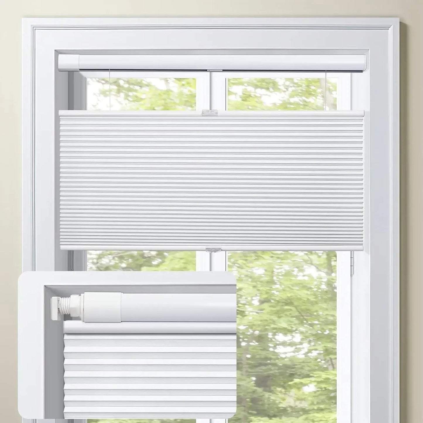 XMSJ Cordless Cellular Shades Top Down Bottom Up Blackout