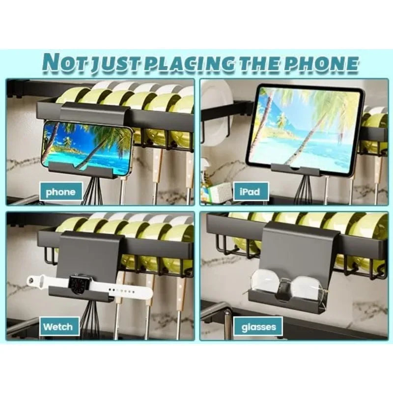 Hign-Con Concerned Over Sink Dish Drying Rack Extendable 2 Tier