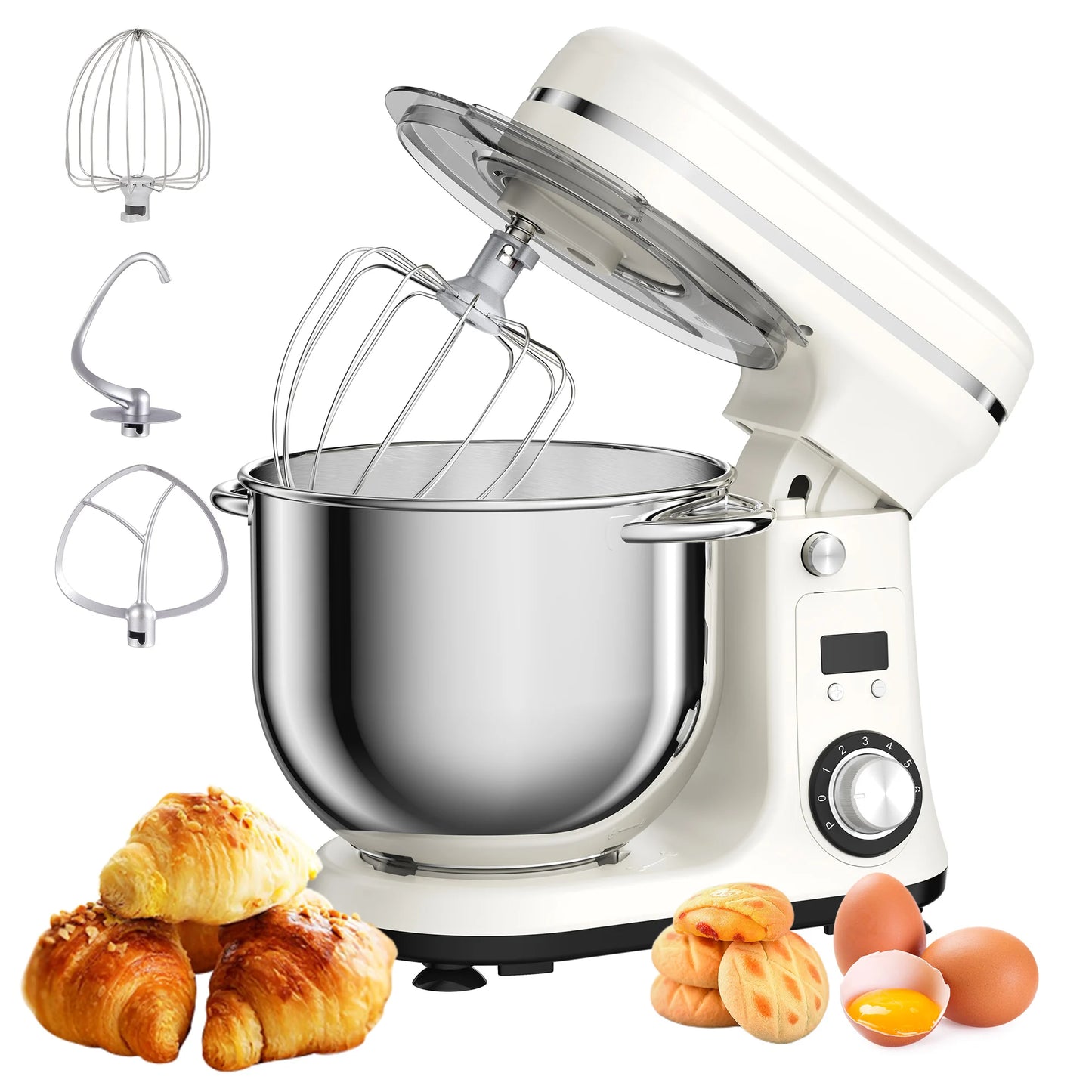 Biolomix 6 Speed Stand Mixer With Blender And Dough Kneader