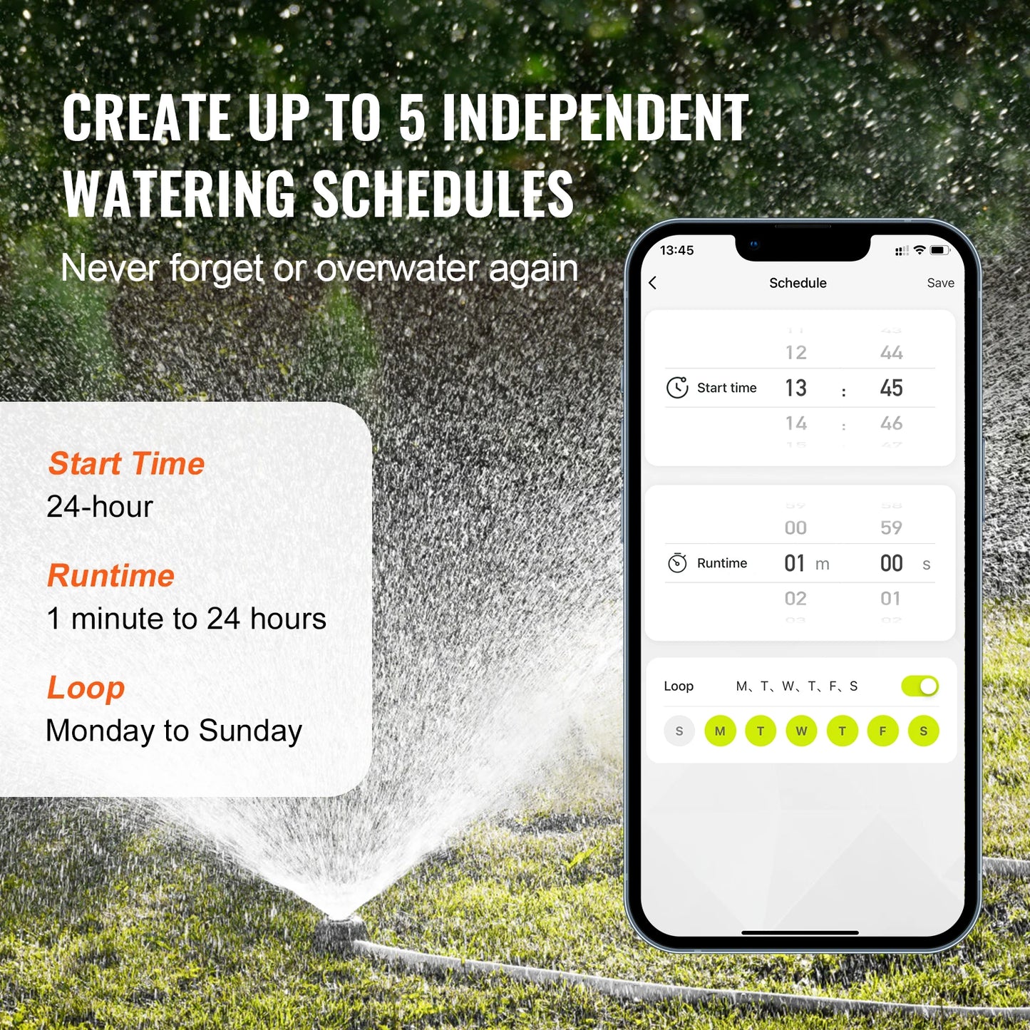 WiFi Sprinkler Timer For Hose Faucet With App Control