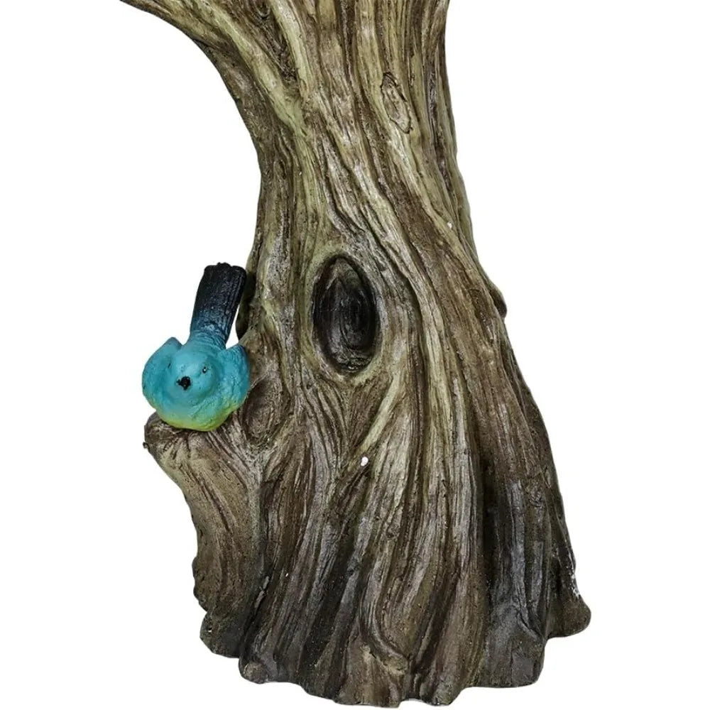 3 Tier Water Fountain for Outdoor - 35.4" H Freestanding Fountains with Bird Decor for Patio, Yard, Garden, Backyard, Deck - Tru