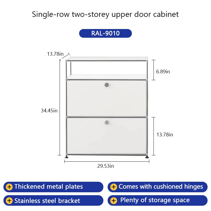 Bigcityfur Stainless Steel Storage Cabinet Sideboard