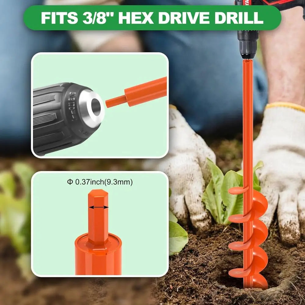 Heavy Duty Garden Auger Bit 4x32 Hex Drive For Planting