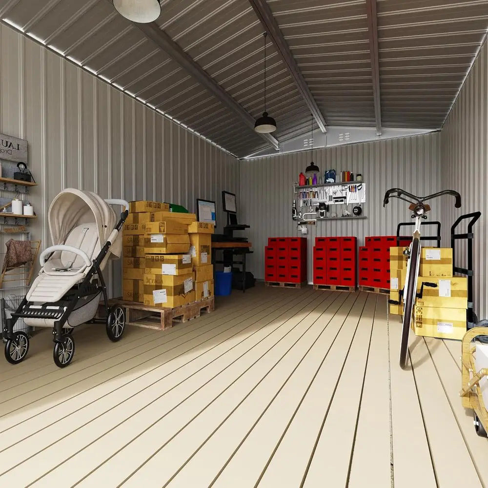 Weatherproof Metal Outdoor Storage Shed For Garden Tools