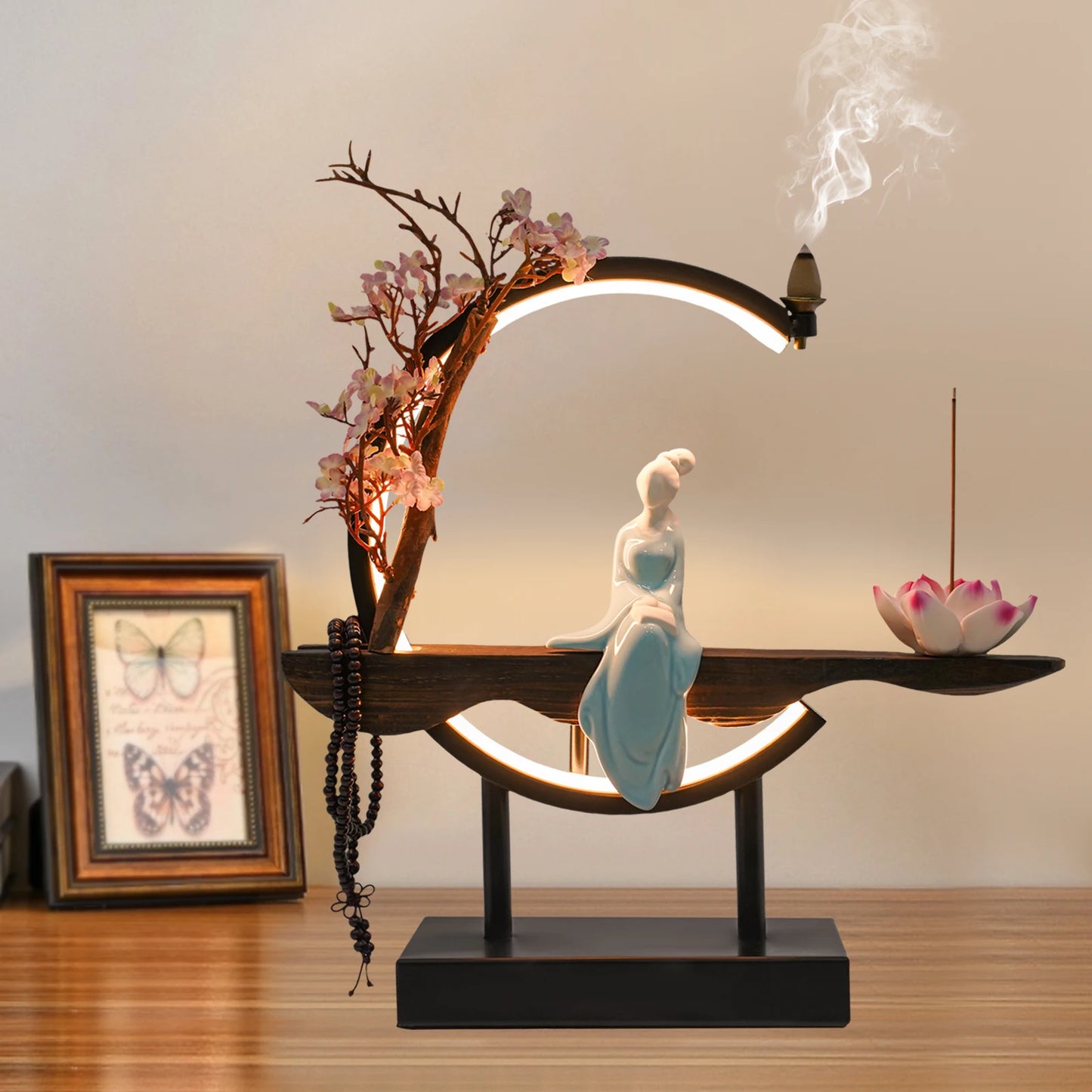 Bymaocar Chinese Zen Incense Burner Set Living Rooms