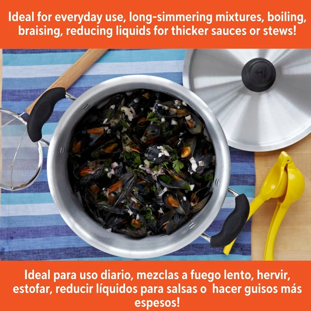 XMSJ Aluminum Stock Pot With Cool Touch Handles For Stews