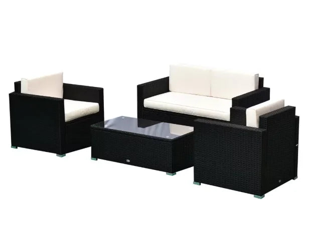 Tozey Outdoor Patio Sofa Sectional Set Weatherproof PE Rattan