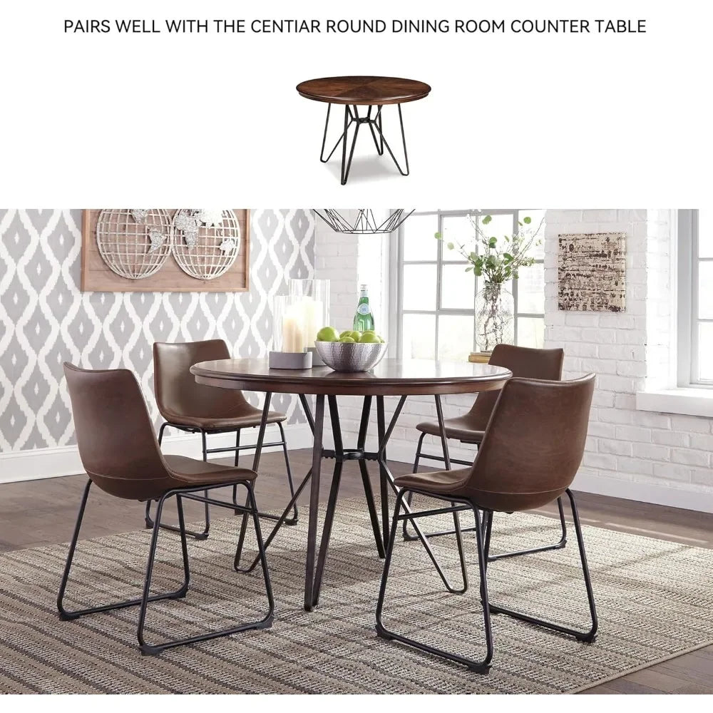 [New Arrival, Limited Stock!]mid century centiar 18.75" dining bucket chair, 2 count, black and brown