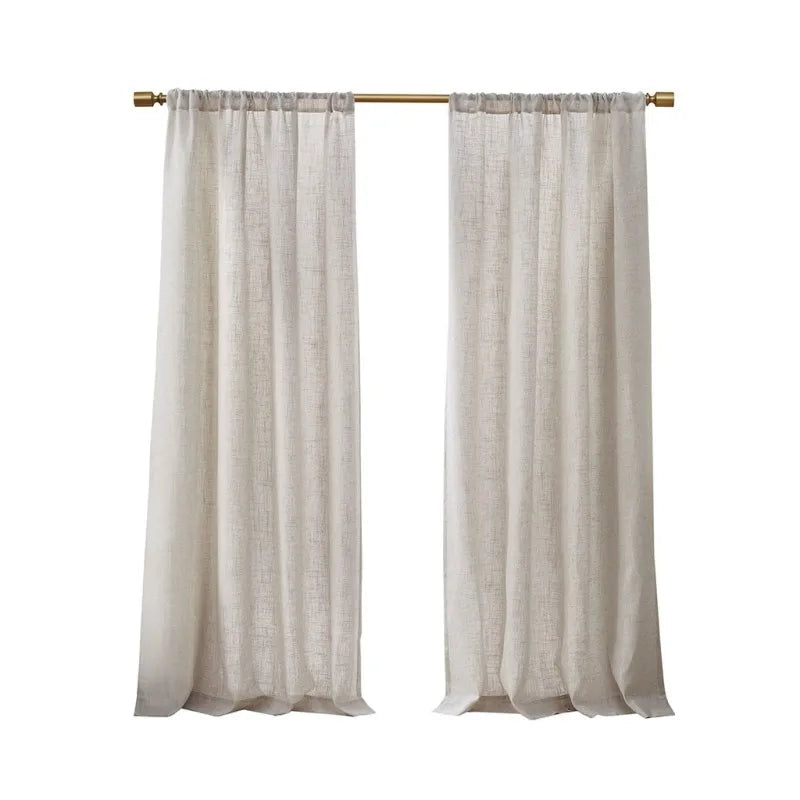 Hign Concerned Linen Blend Light Filtering Curtain Panels