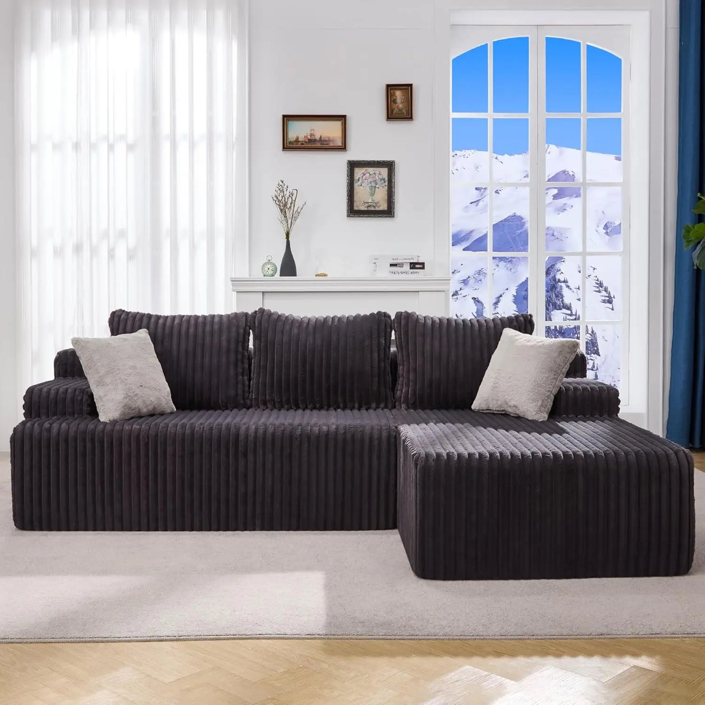 HUANZHUANG Modular Sectional Sofa L Shape Memory Foam