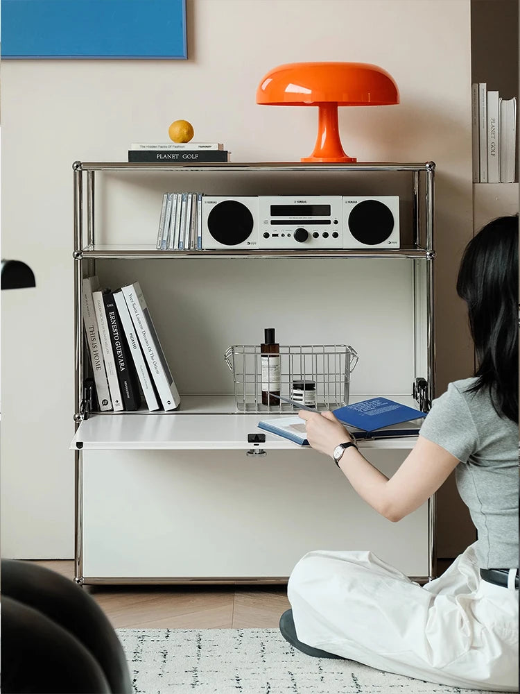 Bigcityfur Stainless Steel Storage Cabinet Sideboard