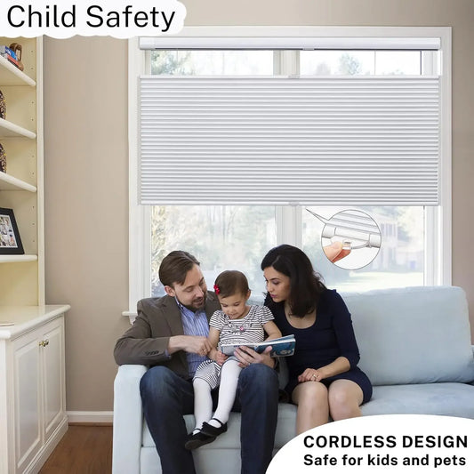 XMSJ Cordless Cellular Shades Top Down Bottom Up Blackout