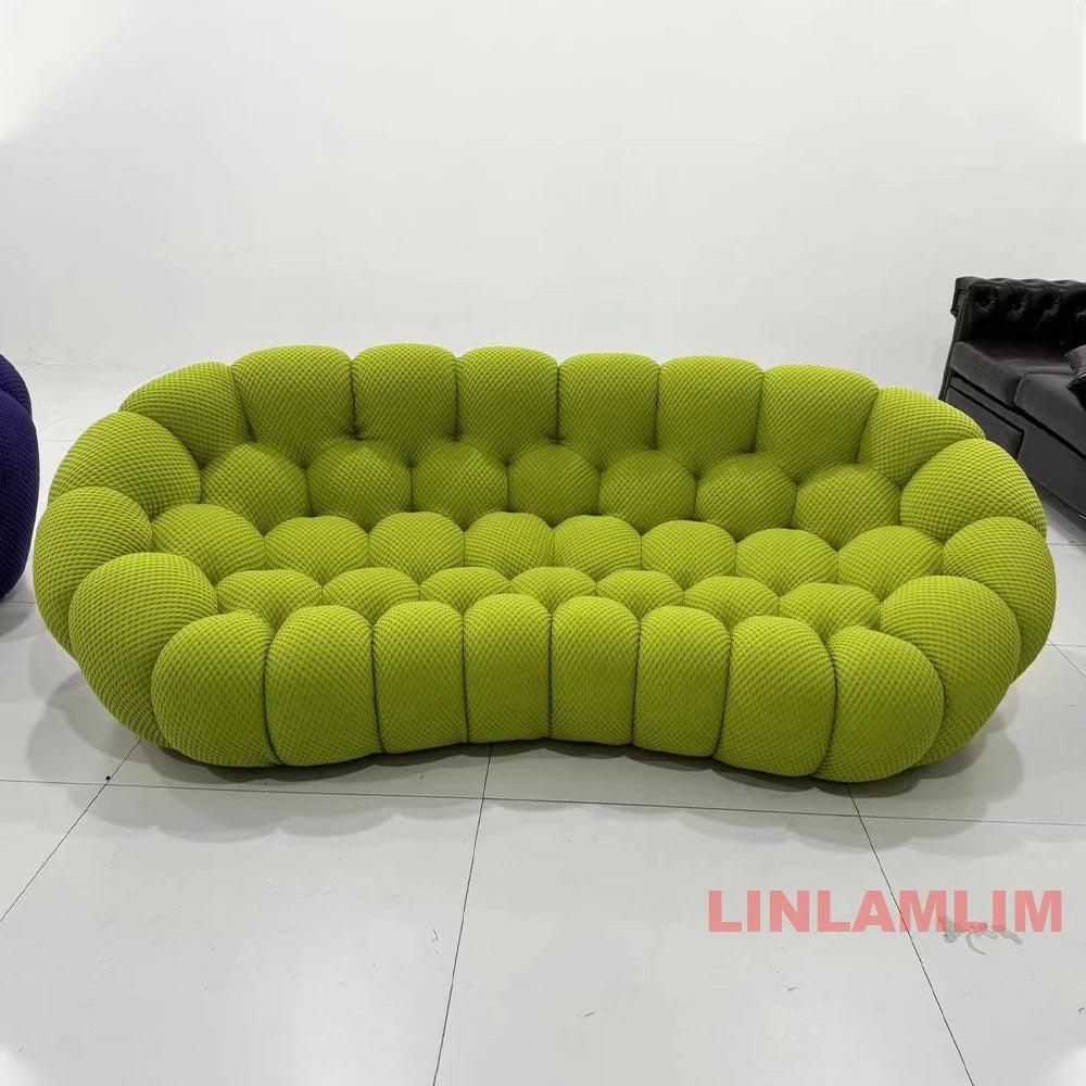 MANBAS Cloud Curved Fabric Sofa Modern Designer Couch For Living Room