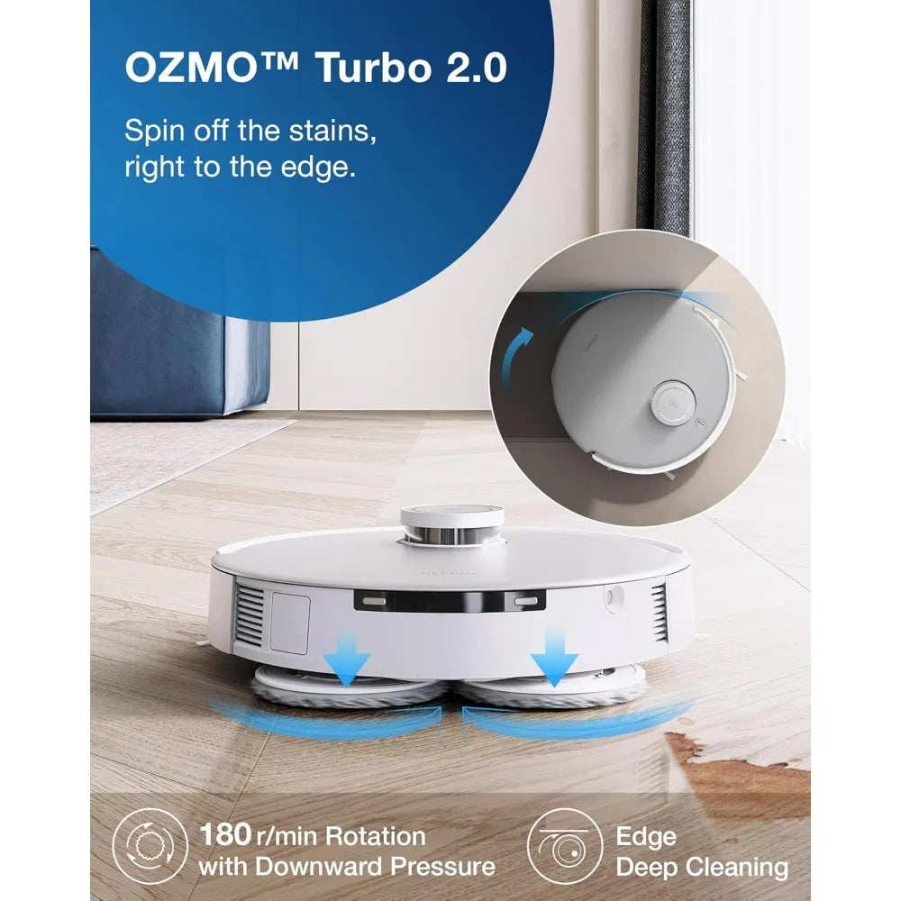 Upgraded version - DEEBOT T20 Omni Robot Vacuum and Mop,Hot Water Mop Washing,Auto Hot Air-Drying,9mm AutoMop Lifting,Dual