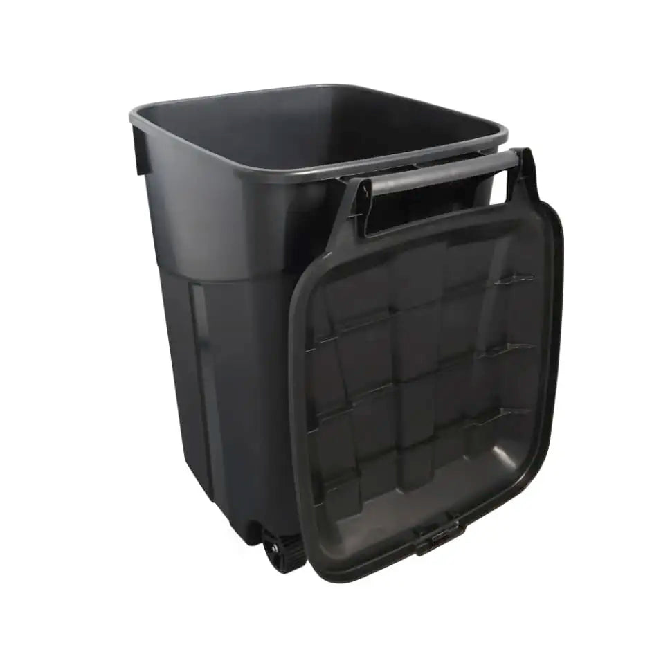 XMSJ Two Pack Heavy Duty Plastic Trash Cans With Lid