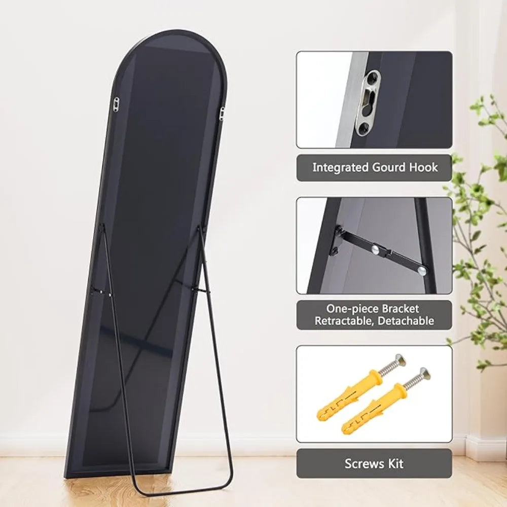 Hign-concerned Arched Floor Mirror Bracket For Bedroom