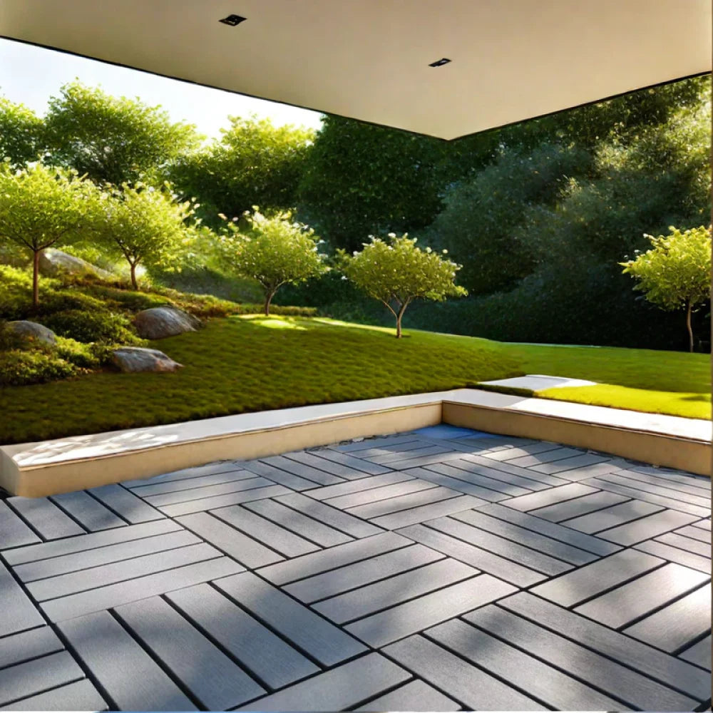 Hign-Concerned Interlocking Plastic Deck Tiles Waterproof