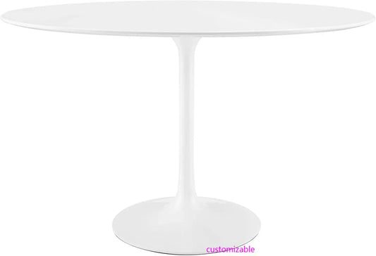 XMSJH Lippa Mid Century Modern Oval Dining Table Pedestal