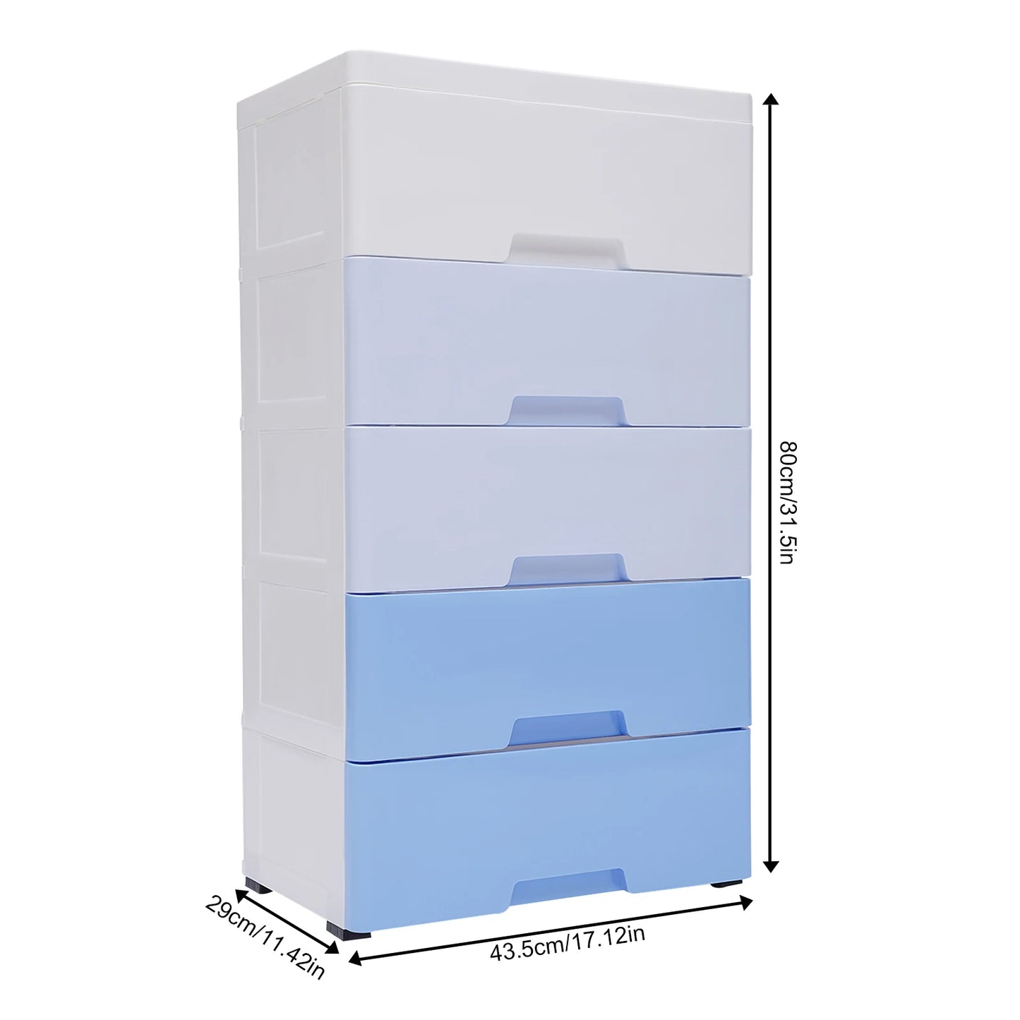 Plastic Drawers Dresser Storage Cabinet 5 Drawer Stackable Vertical Clothes Storage Tower, Bedroom Tall Small Chest Closet