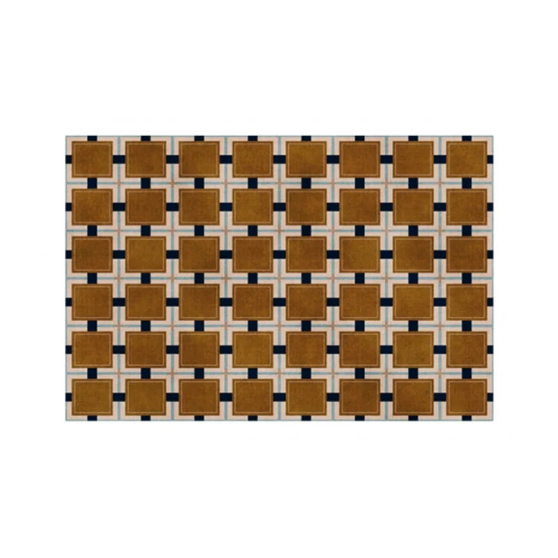 Modern Simple Carpets for Living Room Fluffy Soft  Bedroom Decor Plaid Carpet American Retro Lounge Rug Thickened Washable Mat