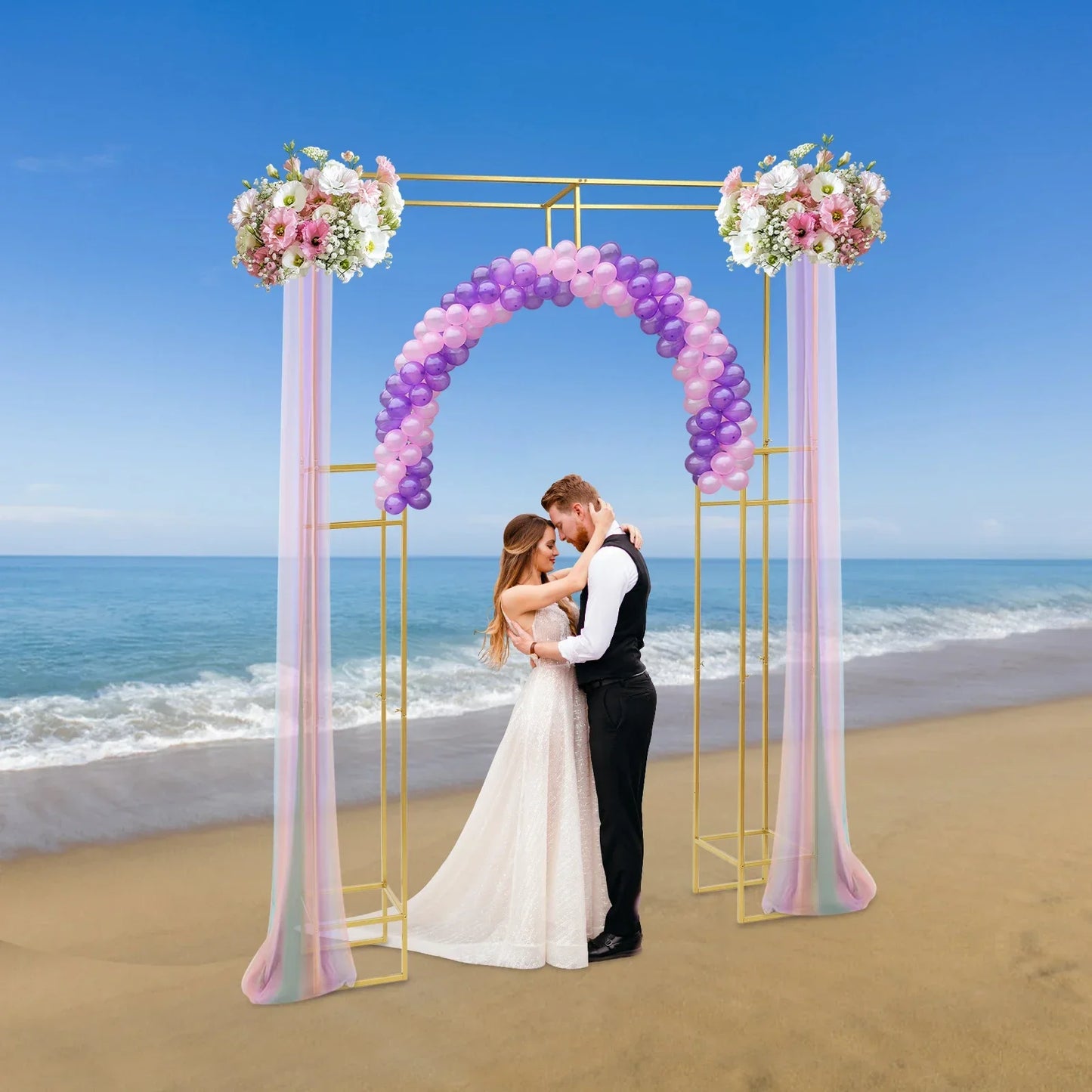 Metal Wedding Arch For Ceremony Balloon Frame Garden Decor