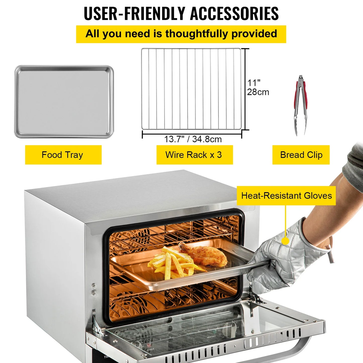SucceBuy Electric Oven Commercial Multifunction Countertop Convection Oven