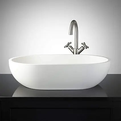 398746 Atria 23" Resin Vessel Bathroom Sink - White