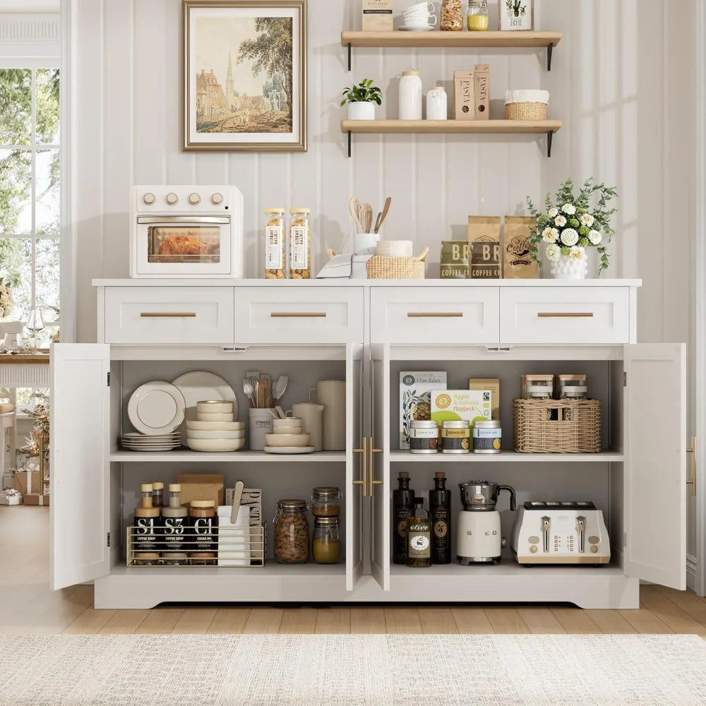 Tongyue Modern Buffet Sideboard with Storage and 4 Drawers