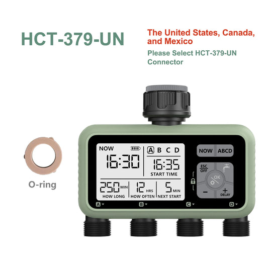 Reswat 4 Outlet Water Timer for Sprinklers and Irrigation