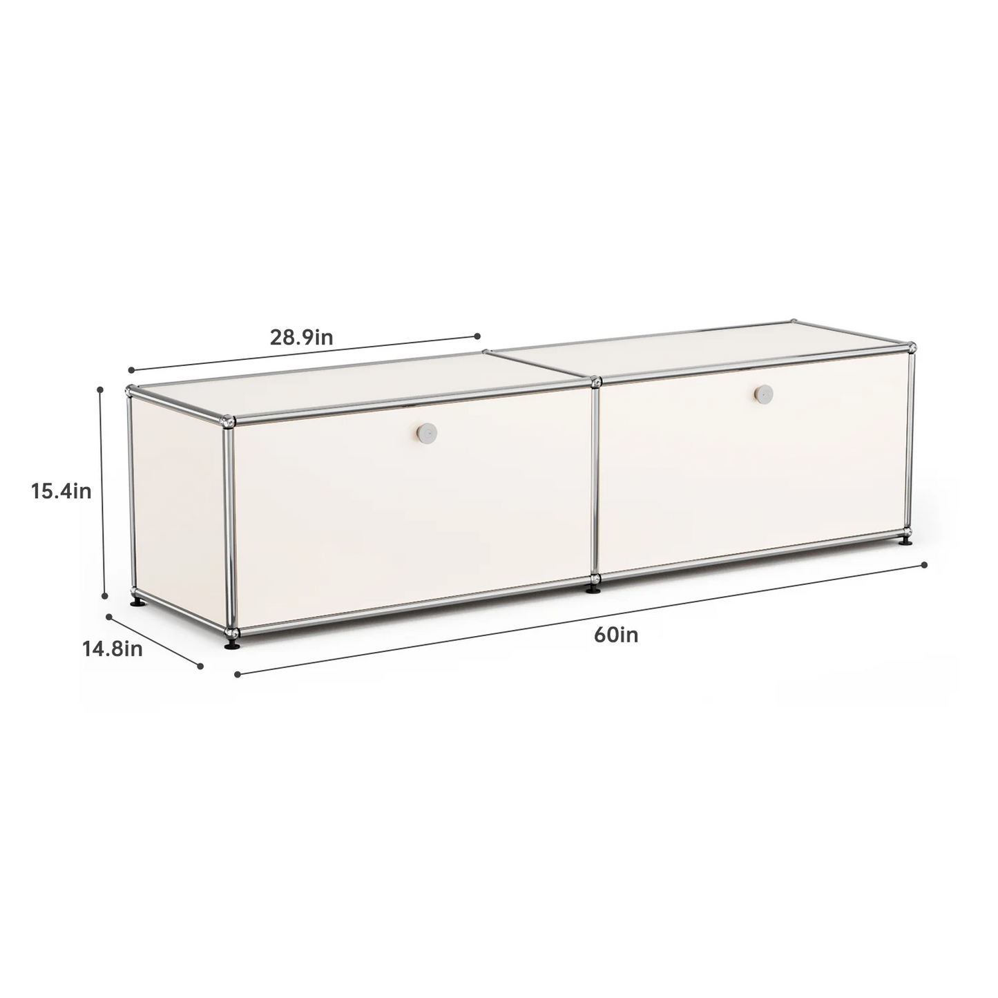 Furgle Modern TV Stand Storage Cabinet With Metal Frame