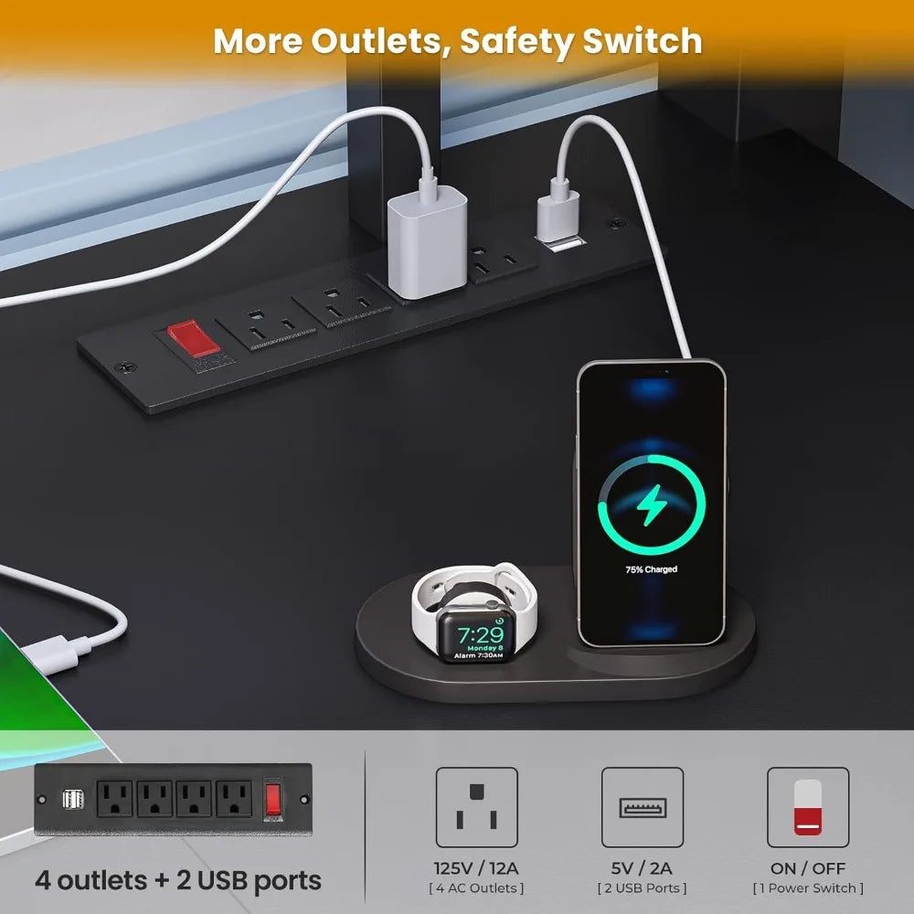 Loft Bed With L Shaped Desk Hutch And Storage Drawers