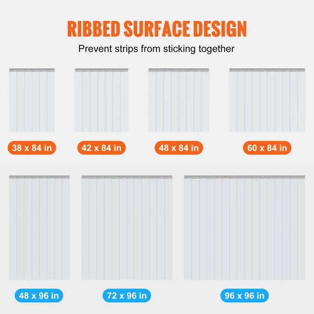 Craft Of Weaving Clear PVC Strip Curtain 8 Pack Freezer