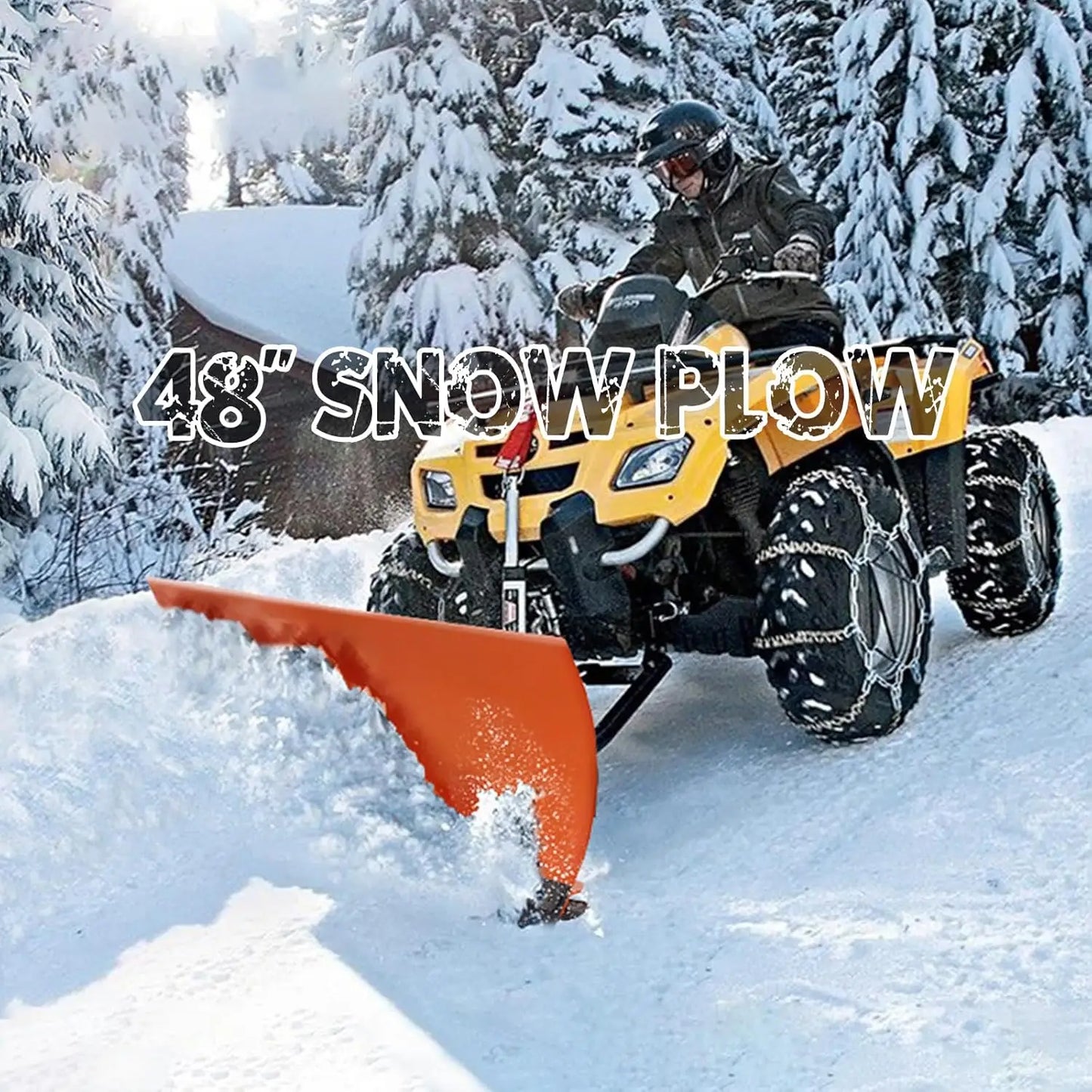 Heavy Duty Snow Plow Blade For ATVs UTVs And Tractors Adjustable 0 15 30 Degrees