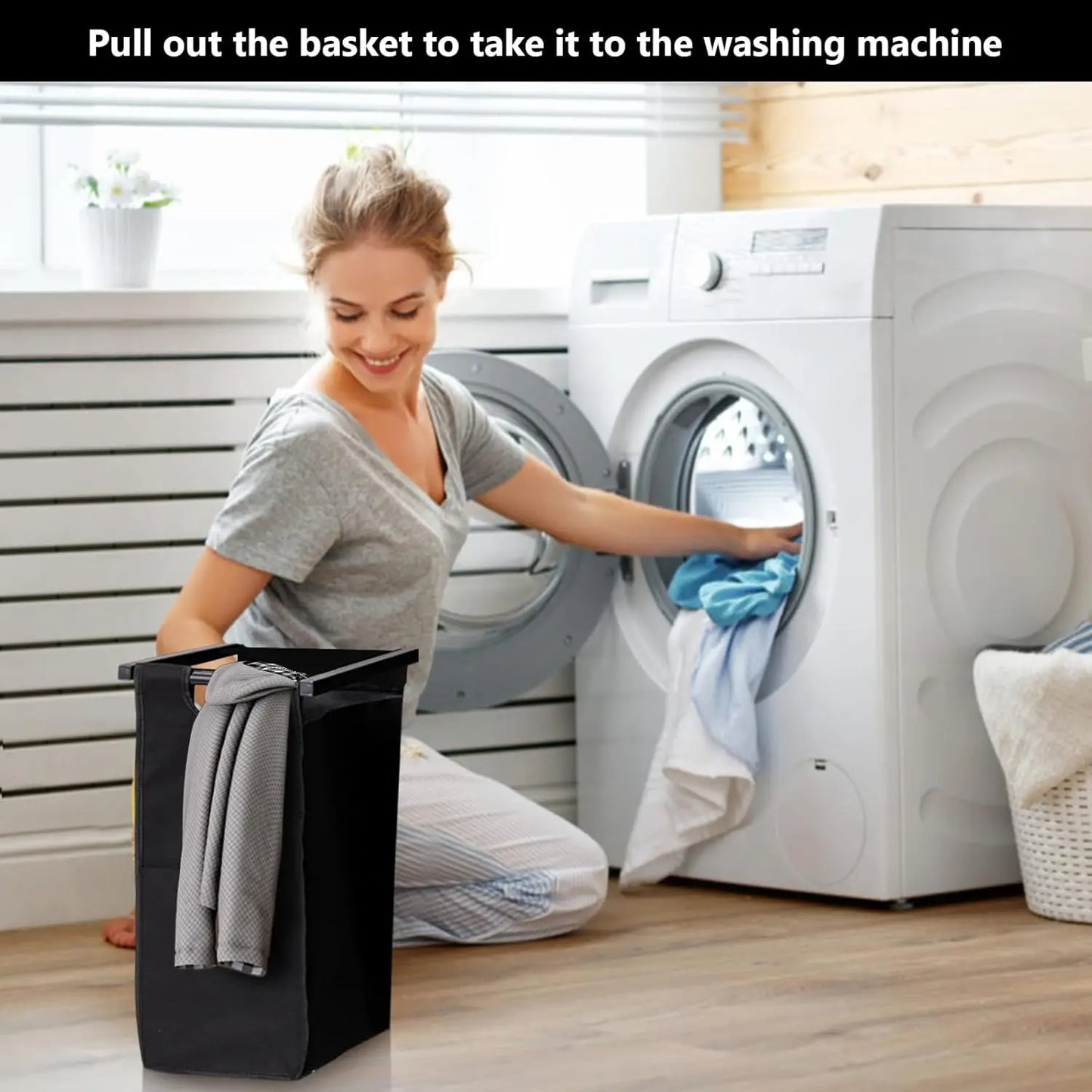 StudysetCN Two-Section Laundry Hamper With Removable Bag And Top Shelf