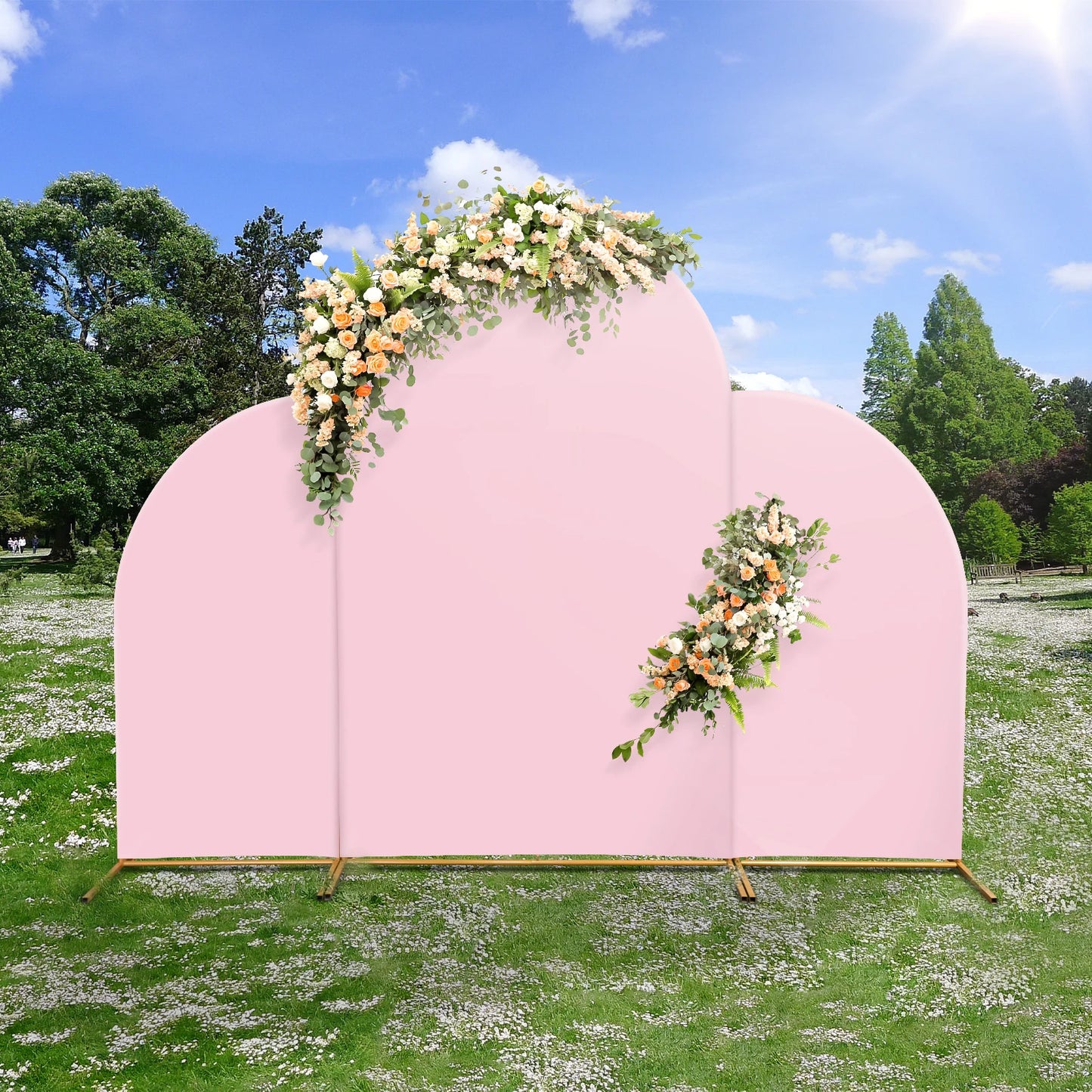 ChangYiMei Metal Wedding Garden Arch Backdrop Stand Balloon Arch