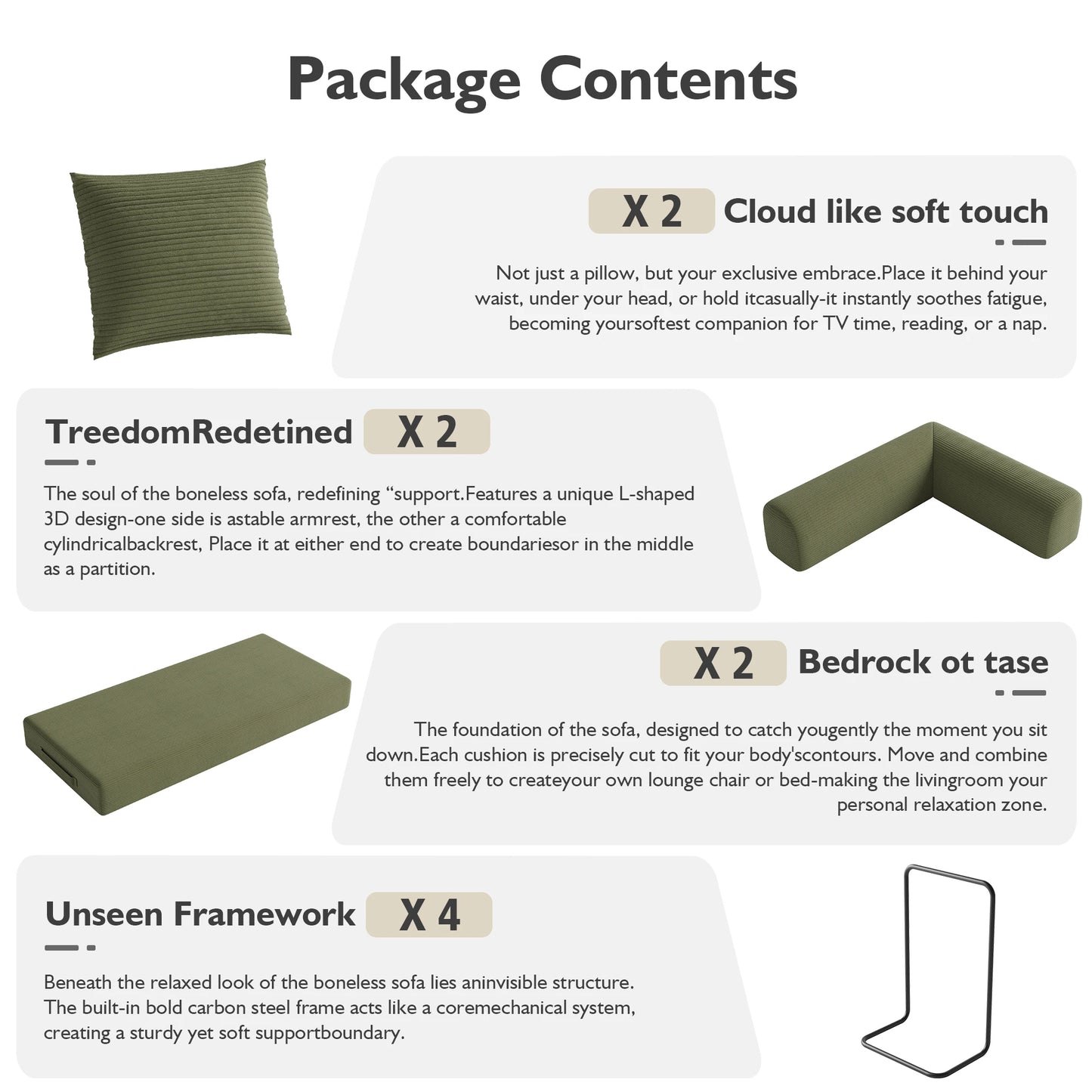 Cloud Boneless 4in1 Convertible Floor Sofa Bed Velvet Futon Daybed