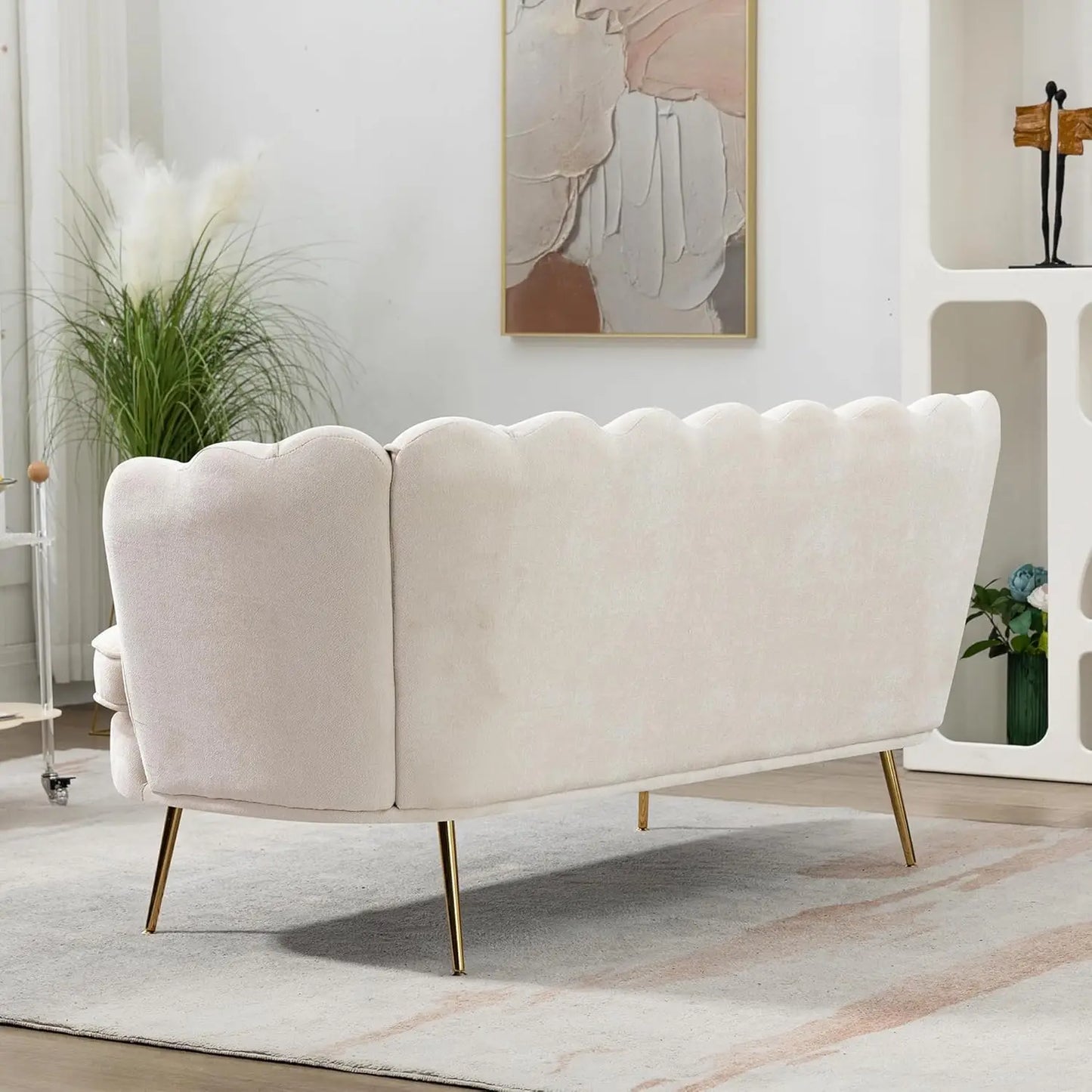 Big Boss Home and Garden Modern Chenille Loveseat Sofa