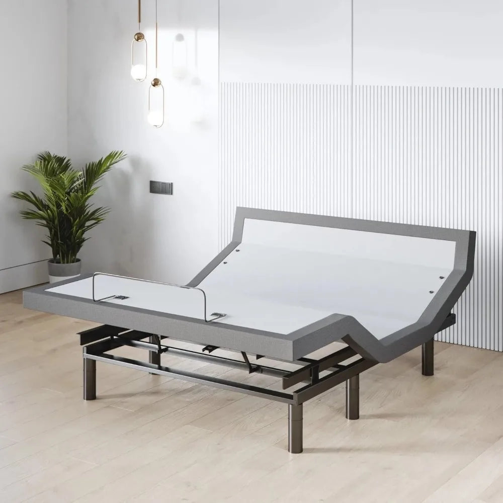 RBXC Harmony Adjustable Bed Base With Head And Foot Lift Massage Gel Memory USB