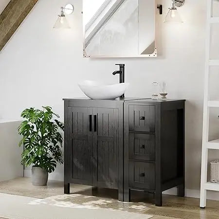 Ticify Modern Bathroom Vanity With Sink Cabinet And Drawers